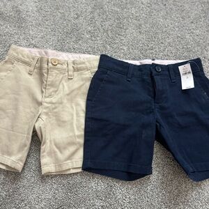 Kids' Tan and Navy Shorts Set